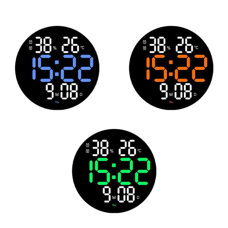 10-Inch Led Digital Wall Clock 2-Color Large Screen Electronic Clock With Temperature Display(Ora...