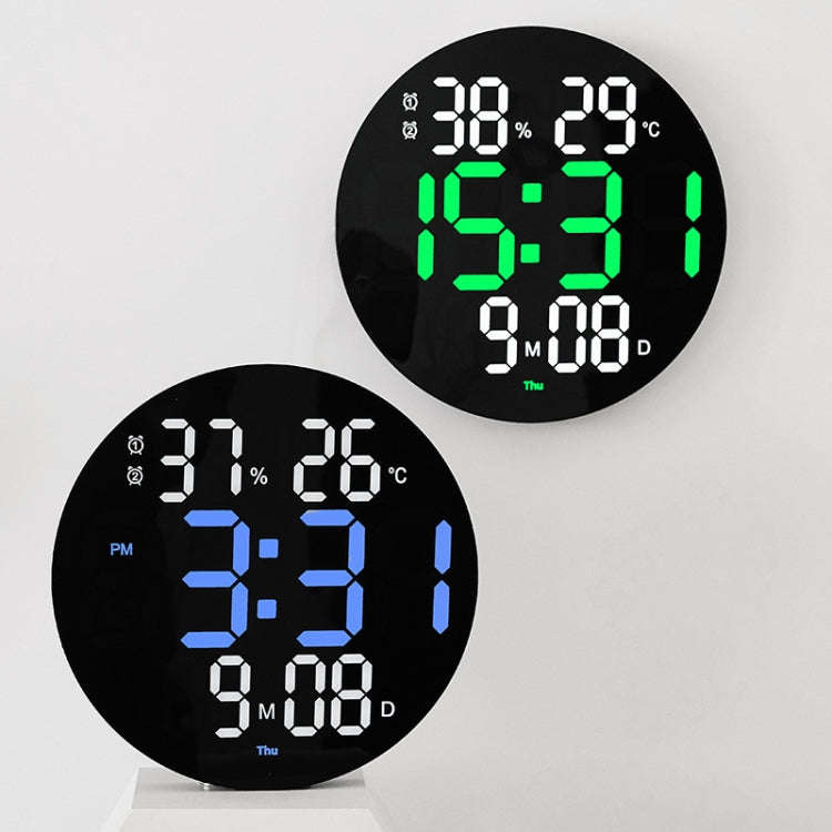 10-Inch Led Digital Wall Clock 2-Color Large Screen Electronic Clock With Temperature Display(Ora...