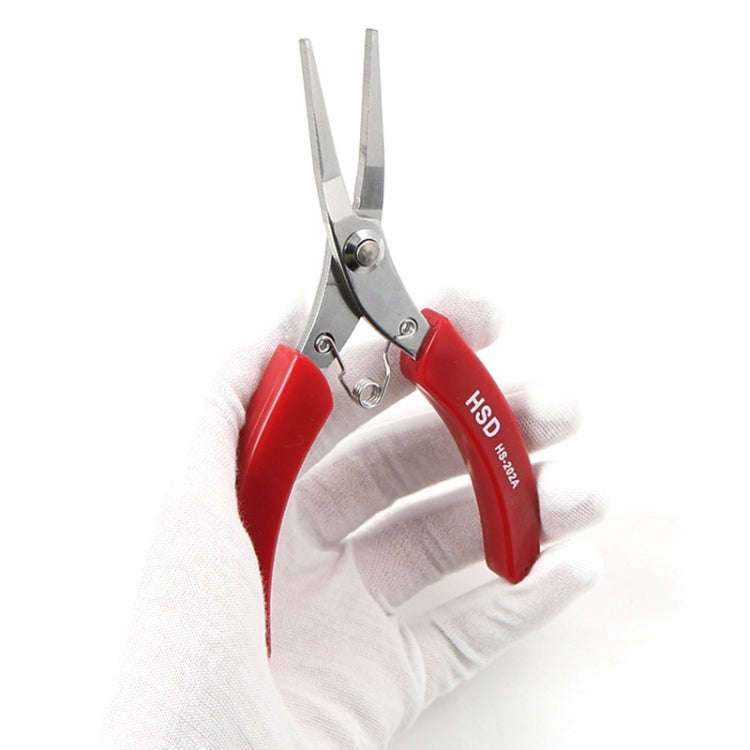 HSD HS-202A Flat Head Stainless Steel Toothless Pointed Nose Plier Pointed Nose Plier