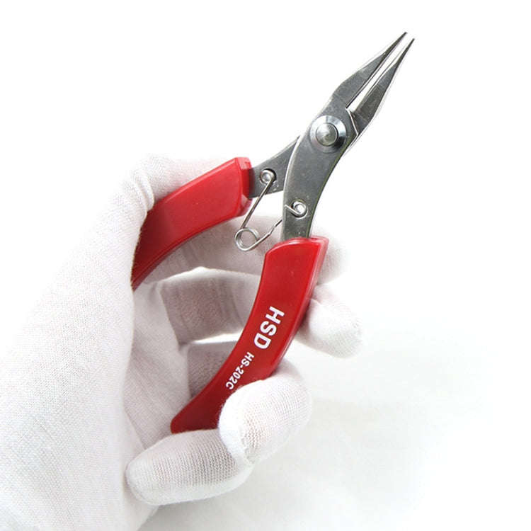 HSD HS-202C Round Head Short Stainless Steel Toothless Pointed Nose Plier Pointed Nose Plier