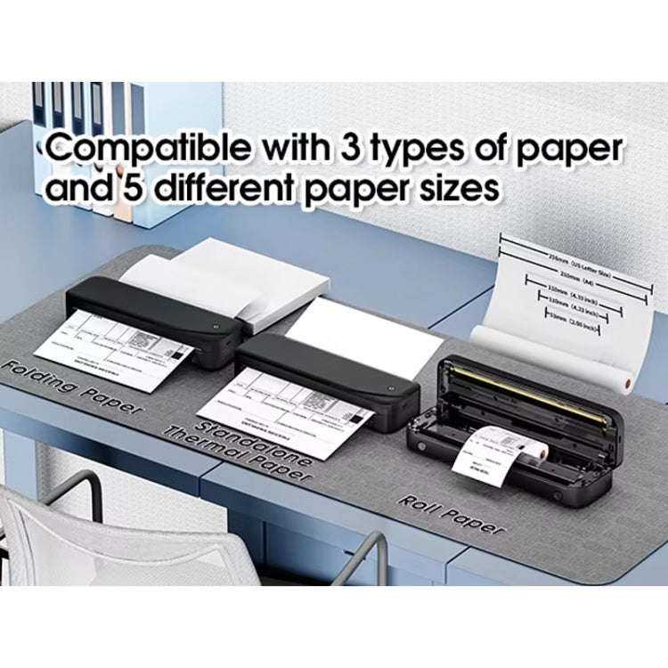 Phomemo M833  300dpi Wireless Bluetooth Thermal Printer Support Multi-Size Thermal Paper(Black)