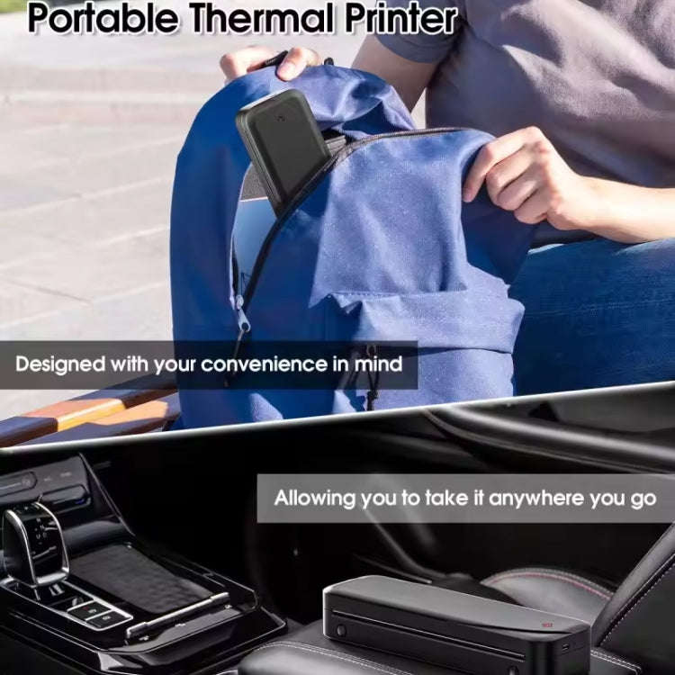 Phomemo M833  300dpi Wireless Bluetooth Thermal Printer Support Multi-Size Thermal Paper(Black)