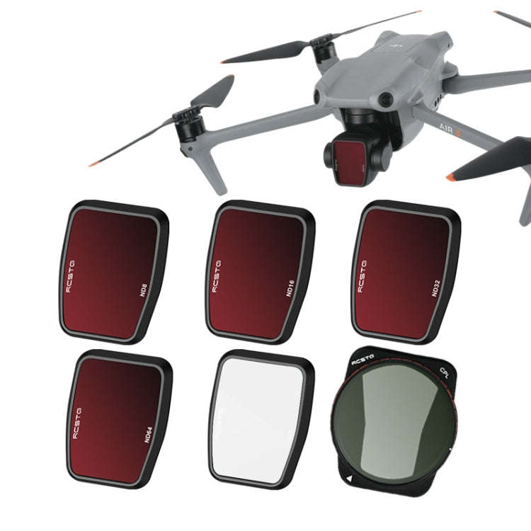 For DJI Air 3 RCSTQ Multi-Layer Coating Waterproof  Filter, Spec: ND64