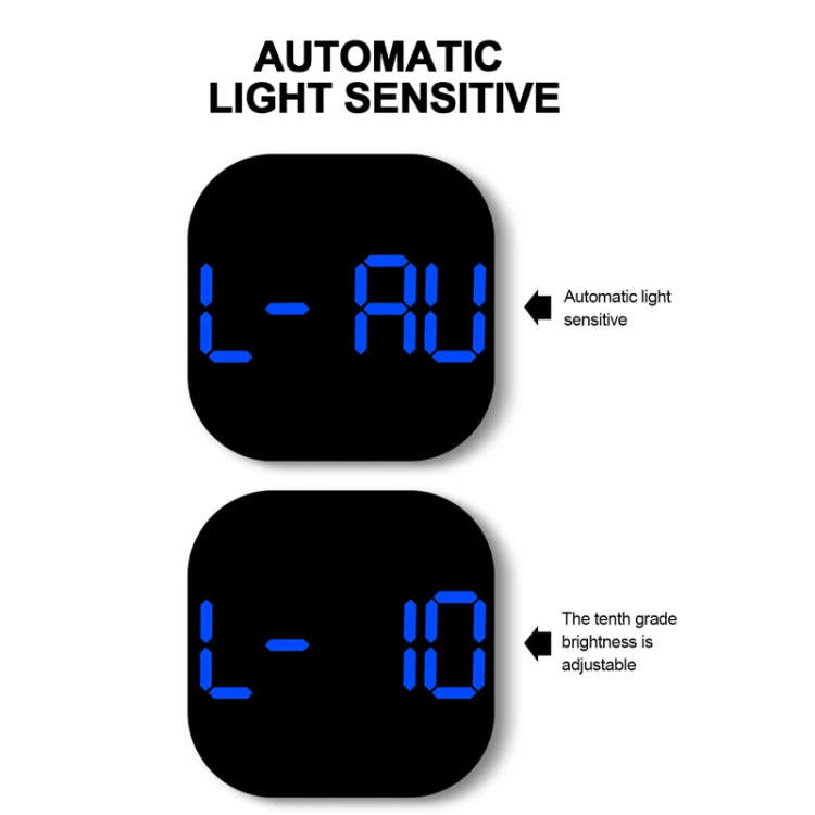 13-Inch LED Acrylic Electronic Clock Large-Screen Square Wall Clock With Timing Temperature Humid...