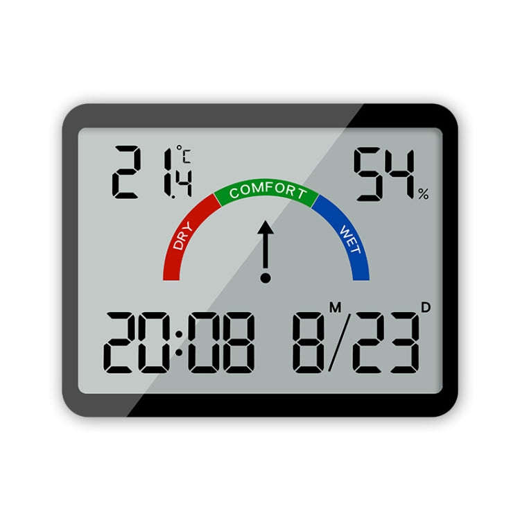 Magnetic LCD Digital Aalarm Clock Large Screen With Temperature Humidity Display(9905 Black)