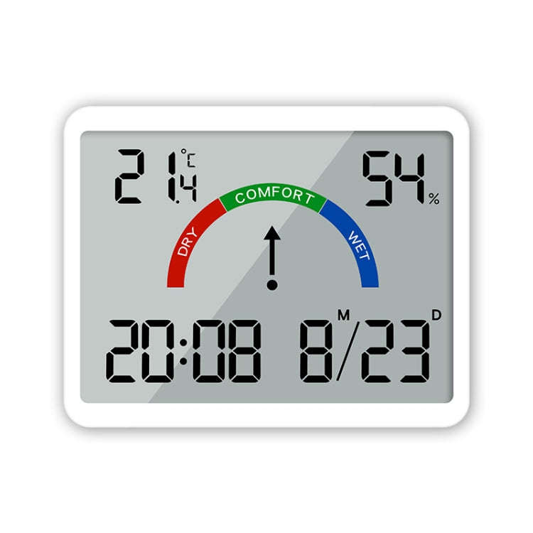 Magnetic LCD Digital Aalarm Clock Large Screen With Temperature Humidity Display(9905 White)