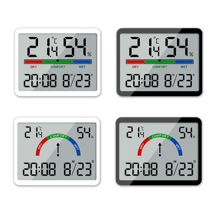 Magnetic LCD Digital Aalarm Clock Large Screen With Temperature Humidity Display(8280 White)