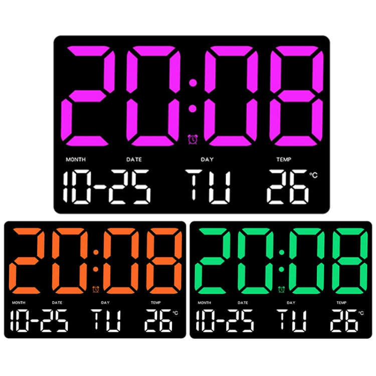 Large Display Led Digital Clock 5 Modes Brightness Adjustable Temperature Mute Electronic Clock(O...