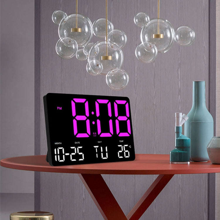 Large Display Led Digital Clock 5 Modes Brightness Adjustable Temperature Mute Electronic Clock(G...
