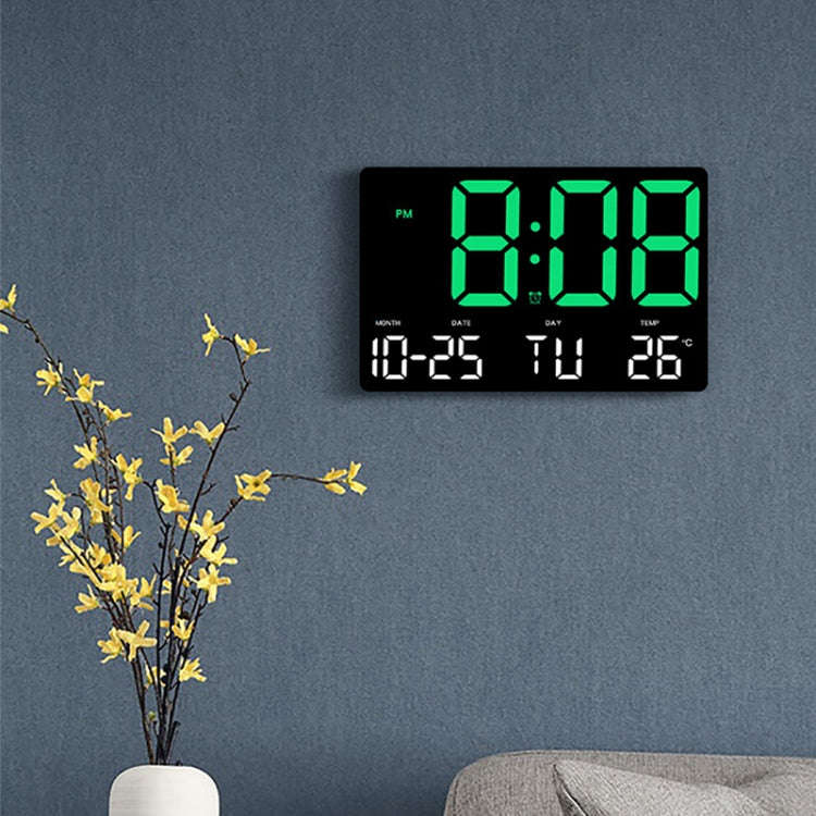 Large Display Led Digital Clock 5 Modes Brightness Adjustable Temperature Mute Electronic Clock(O...