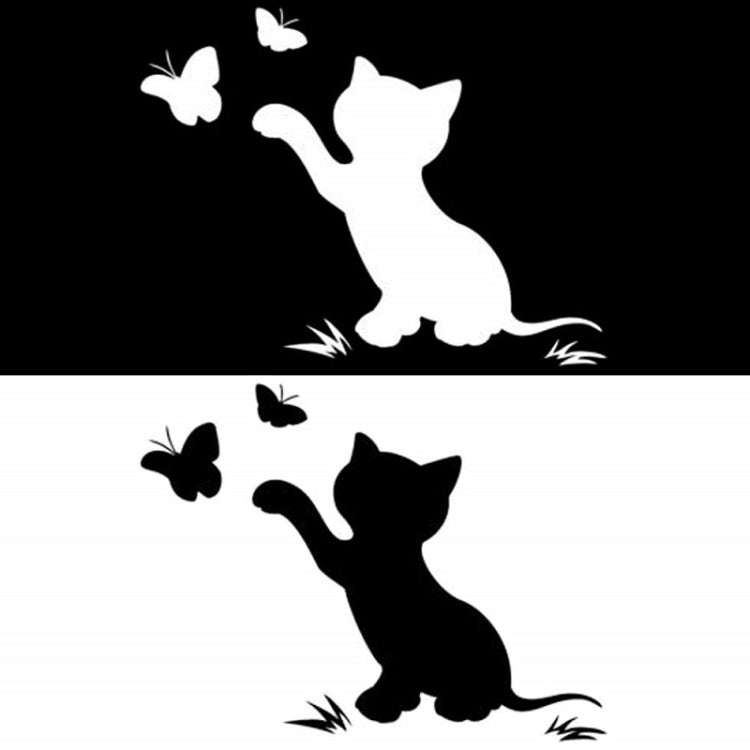 10pcs Disc Cat Reflective Scratch Body Sticker(Whit)