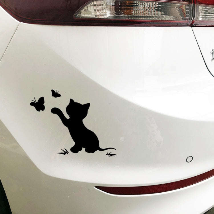 10pcs Disc Cat Reflective Scratch Body Sticker(Whit)