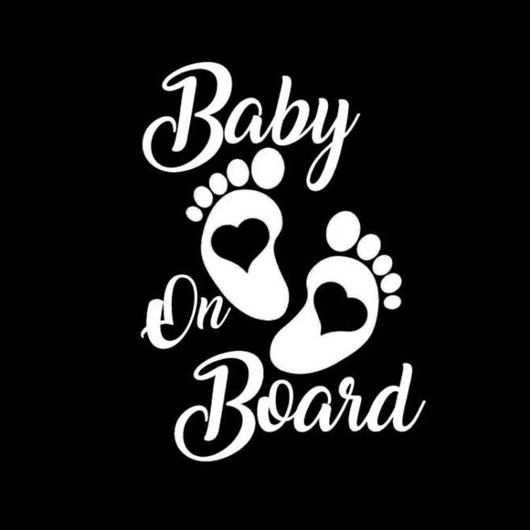 10pcs Baby On Board Warning Car Sticker Reflective Scratch Body Sticker(White)