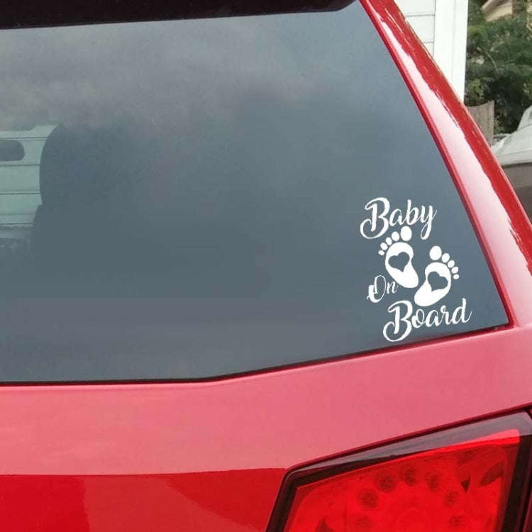 10pcs Baby On Board Warning Car Sticker Reflective Scratch Body Sticker(Black)