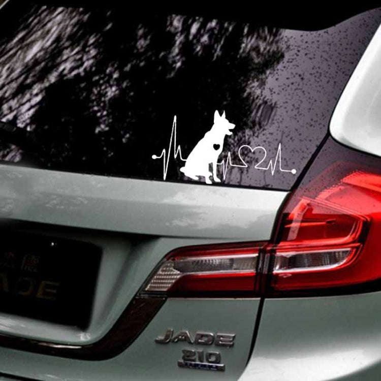 10pcs German Shepherd Cartoon Animal Car Sticker(White)