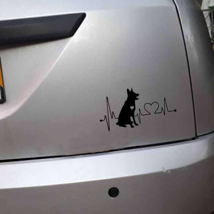 10pcs German Shepherd Cartoon Animal Car Sticker(Black)