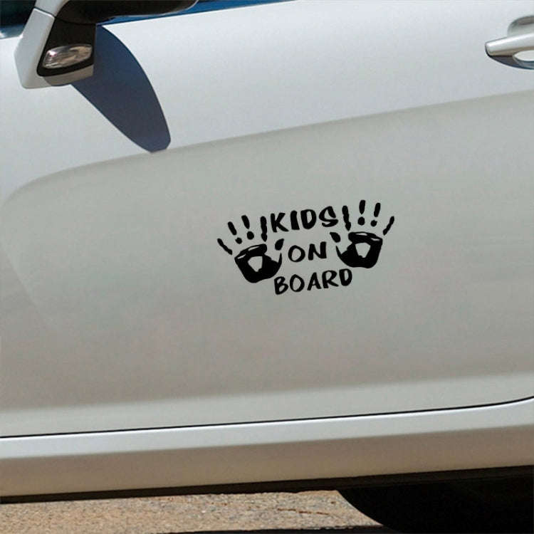 10pcs Kids On Board Warning Car Stickers Reflective Scratch Body Stickers(Laser)