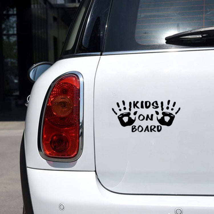 10pcs Kids On Board Warning Car Stickers Reflective Scratch Body Stickers(Laser)