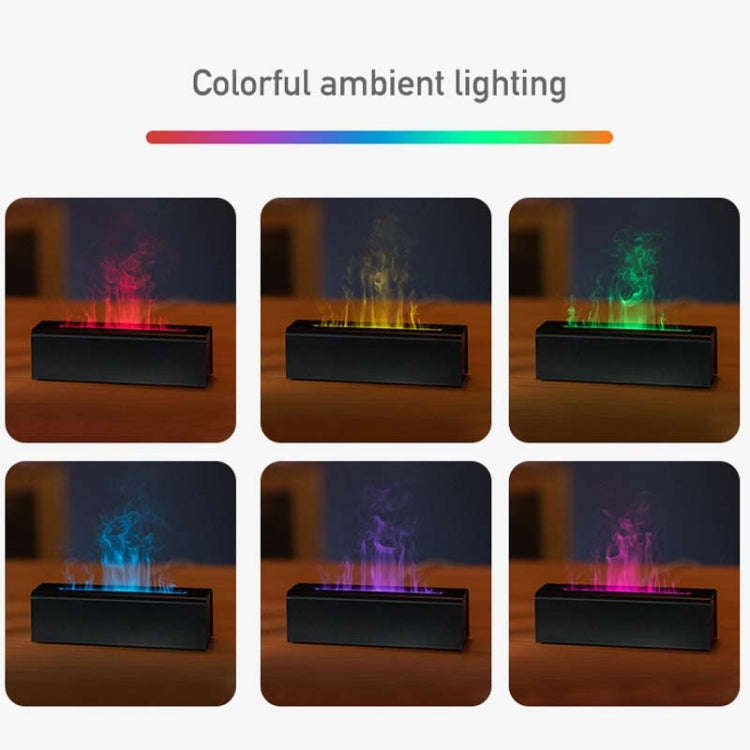 DQ711  Flame Aromatherapy Diffuser Quiet USB Air Humidifier(Black)