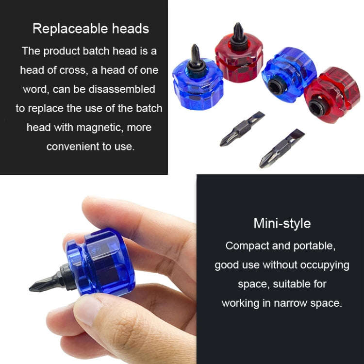 HSD HS-105 Portable Short Handle Phillips And Straight 2 In 1 Screwdriver With Magnetism