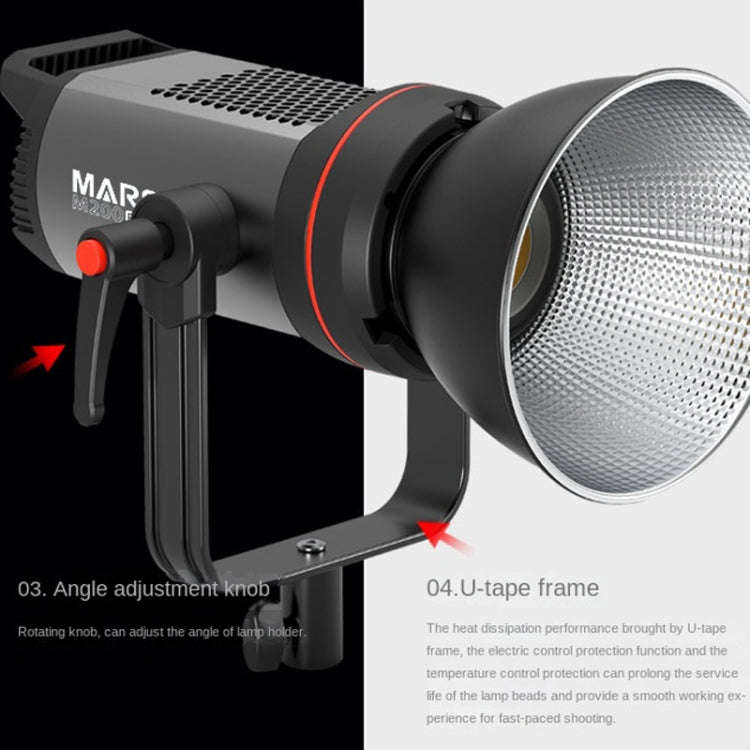 TRIOPO M200Bi Dual Color Temperature Live Broadcast Light Lamp Indoor Photography Lamp(US Plug)