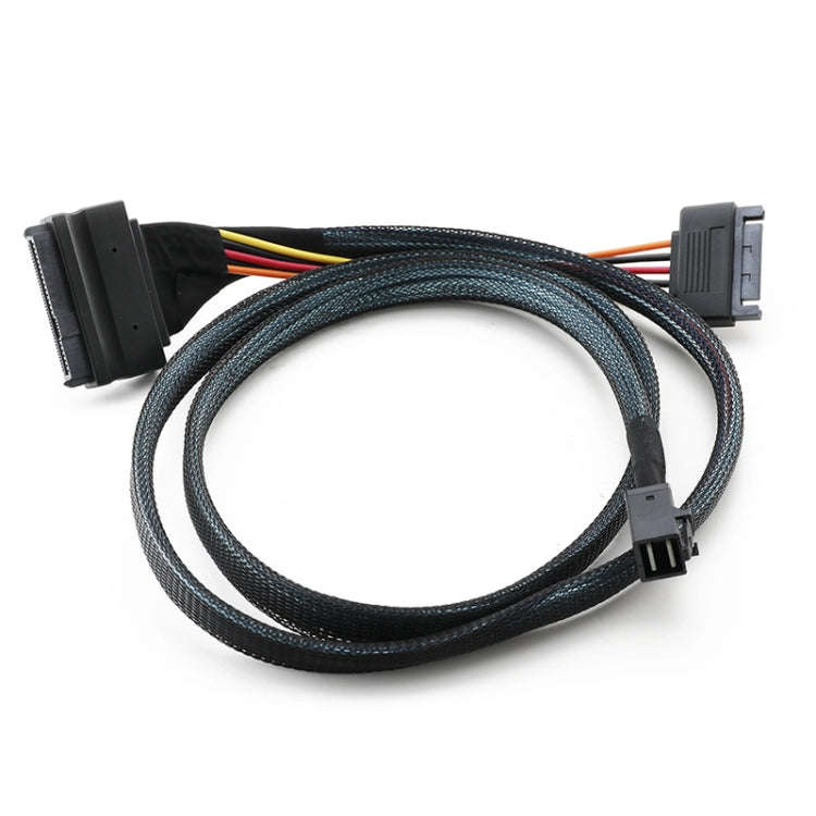Mini SAS 36P HD8643 To MINI SAS 8639+ 15P Power Hard Drive Data Cable 0.5m