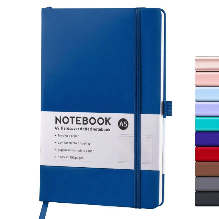 A5 PU Leather Notebook Business Notepad 96 Sheets Inner Pages(Royal Blue)
