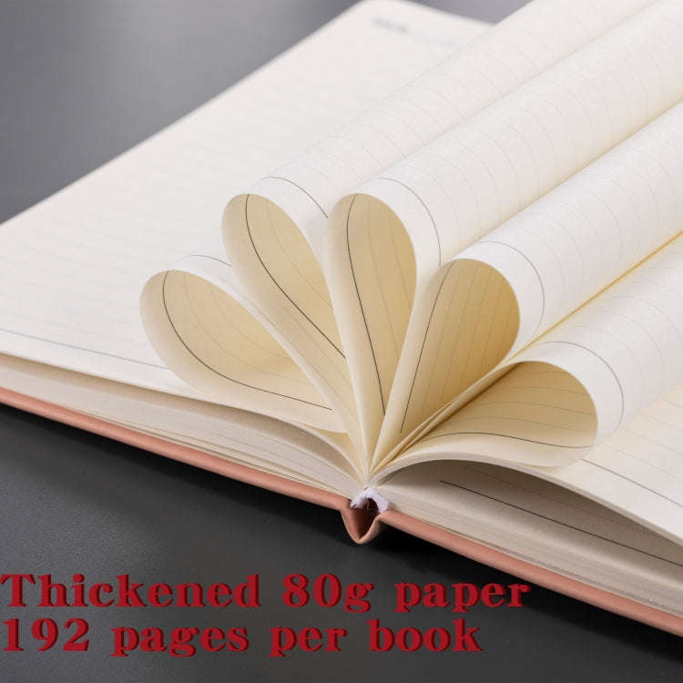 A5 PU Leather Notebook Business Notepad 96 Sheets Inner Pages(Ink Black)