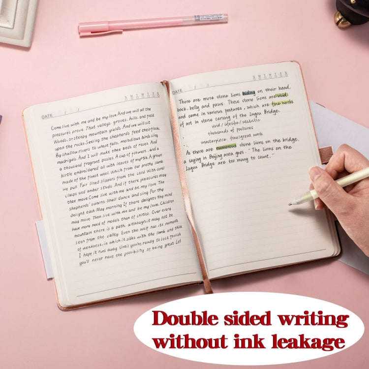 A5 PU Leather Notebook Business Notepad 96 Sheets Inner Pages(Caramel Color)