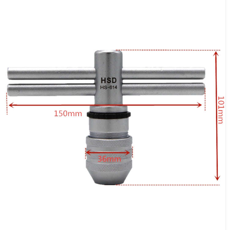 HSD HS-614 Forward And Backward Adjustable Ratchet Tapping Spanner Quick Reamer Tapping Wrench