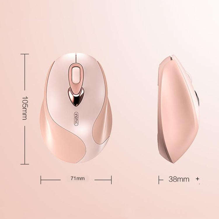 Inphic M8 Wireless Mouse Charging Quiet Office Home 2.4G USB Mouse(Milk Tea)