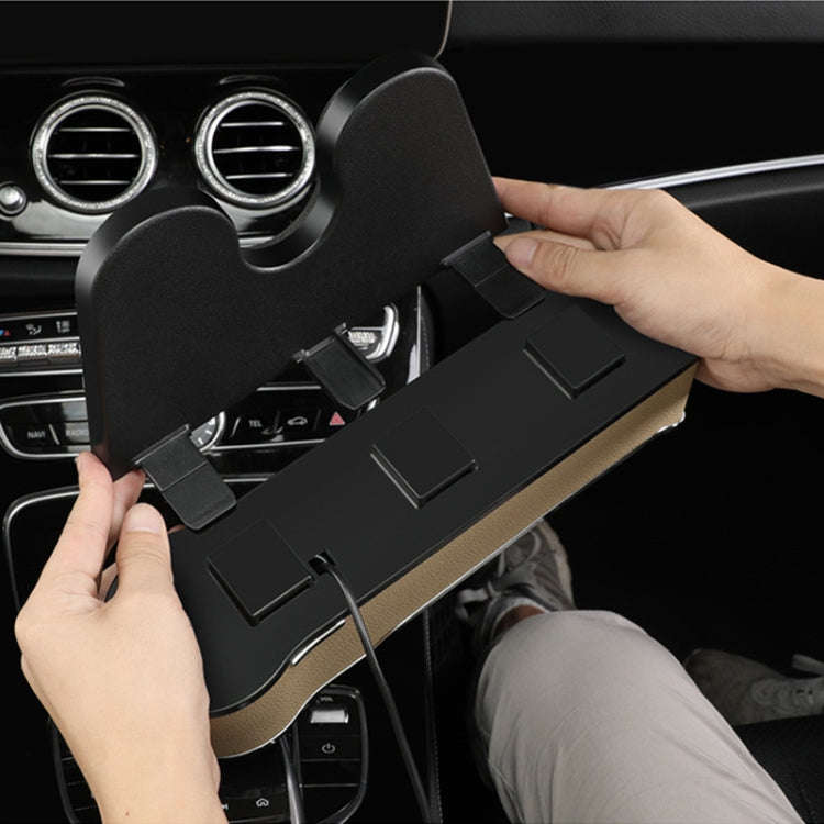 Car Seat Gap Storage Box Multifunctional Mobile Phone USB Charger, Color: QC3.0 Beige