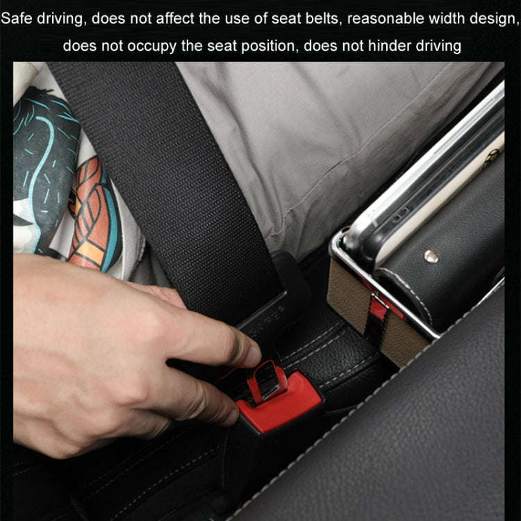 Car Seat Gap Storage Box Multifunctional Mobile Phone USB Charger, Color: QC3.0 Brown