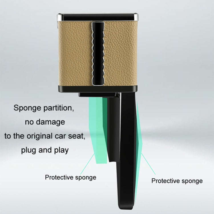 Car Seat Gap Storage Box Multifunctional Mobile Phone USB Charger, Color: QC3.0 Brown
