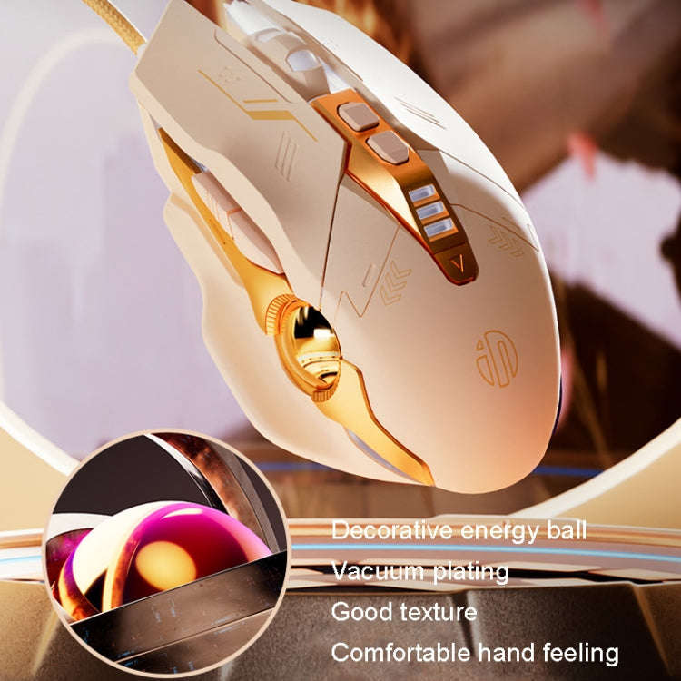 Inphic PW5 Mecha Wired Game Mouse Macro Definition Light Mute Office USB Computer Mouse