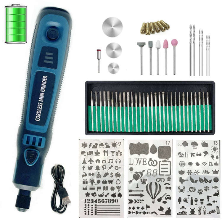 55-in-1 Rechargable Mini Electric Grinder Kit 3-speed Adjustable Miniature Electric Drill Manicur...
