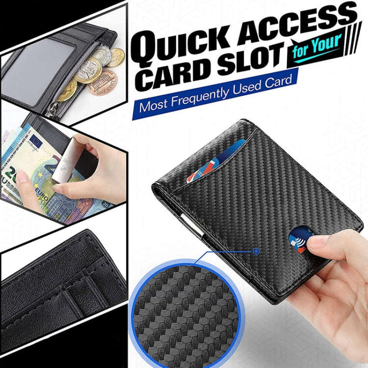 RFID Anti-Theft Brush Men Vintage Leather Wallet Card Case(Flat Pattern+Orange Inner)