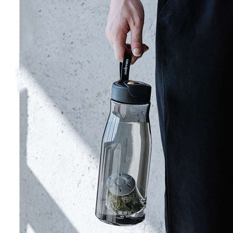 Nobvan Magic Ball Magnetic Bomb Tea Warehouse Tritan Large Capacity Sports Cup, Style: 550ml (Gray)