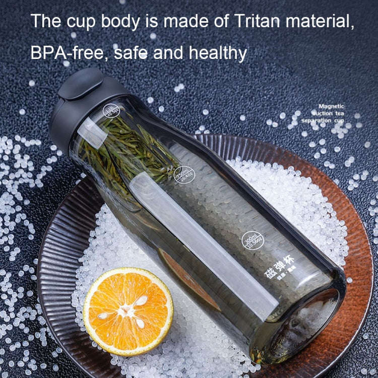 Nobvan Magic Ball Magnetic Bomb Tea Warehouse Tritan Large Capacity Sports Cup, Style: 550ml (Gray)