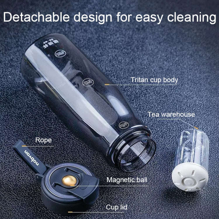 Nobvan Magic Ball Magnetic Bomb Tea Warehouse Tritan Large Capacity Sports Cup, Style: 550ml (Tra...