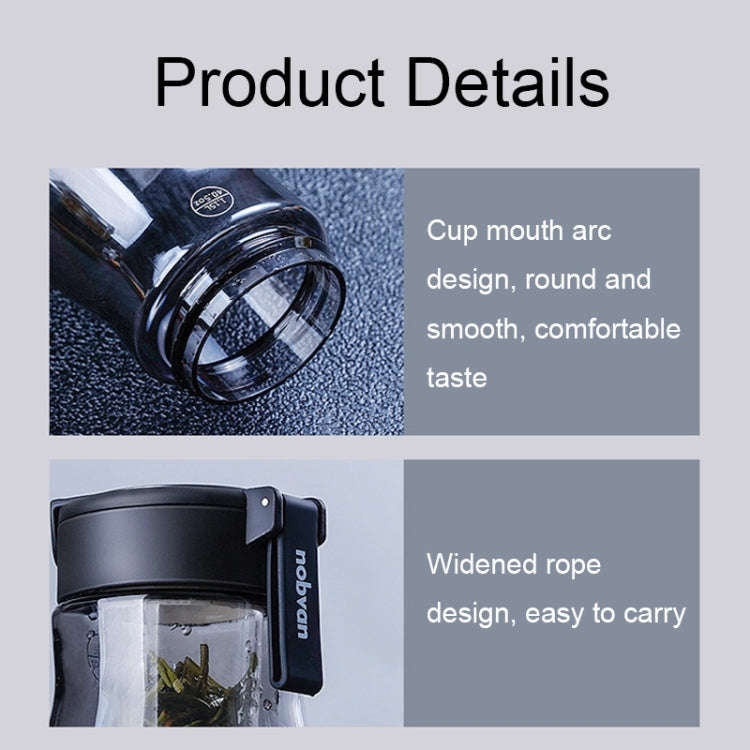 Nobvan Magic Ball Magnetic Bomb Tea Warehouse Tritan Large Capacity Sports Cup, Style: 550ml (Gray)