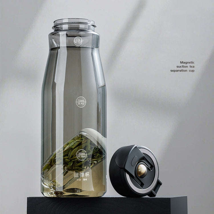 Nobvan Magic Ball Magnetic Bomb Tea Warehouse Tritan Large Capacity Sports Cup, Style: 550ml (Gray)
