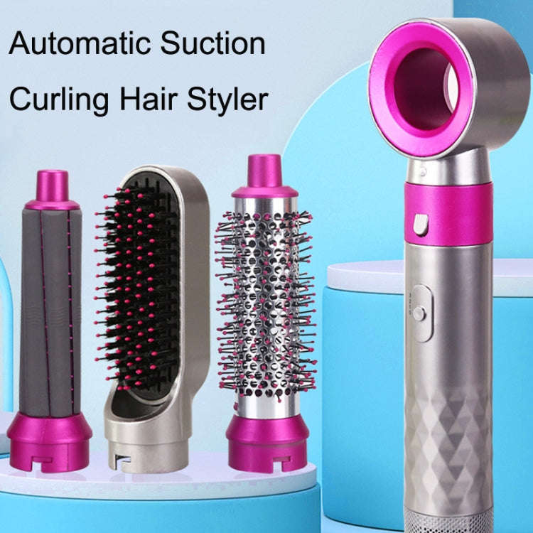 5 In 1 Hot Air Comb Automatic Curling Iron Curling & Straightening Hair Styling Comb Hair Dryer, ...