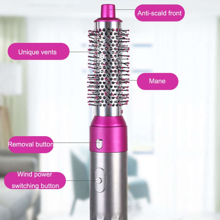 5 In 1 Hot Air Comb Automatic Curling Iron Curling & Straightening Hair Styling Comb Hair Dryer, ...