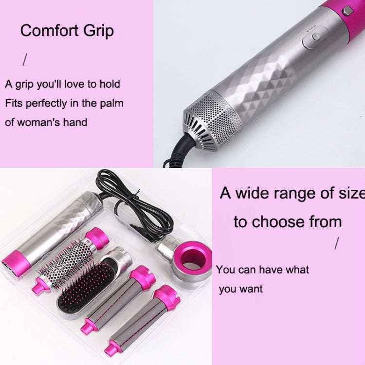 5 In 1 Hot Air Comb Automatic Curling Iron Curling & Straightening Hair Styling Comb Hair Dryer, ...
