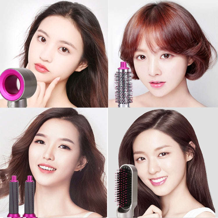 5 In 1 Hot Air Comb Automatic Curling Iron Curling & Straightening Hair Styling Comb Hair Dryer, ...