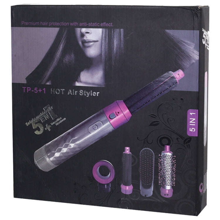 5 In 1 Hot Air Comb Automatic Curling Iron Curling & Straightening Hair Styling Comb Hair Dryer, ...
