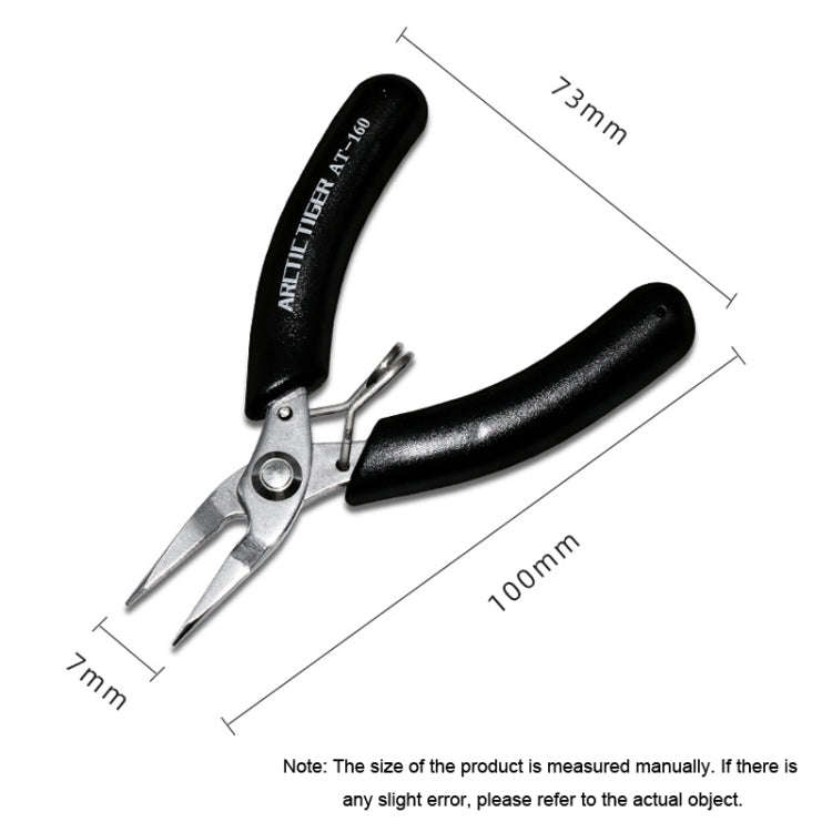 ARCTIC TIGER AT-160 Toothless Needle Nose Mini Palm Stainless Steel Cutting Plier Jewelry Making ...