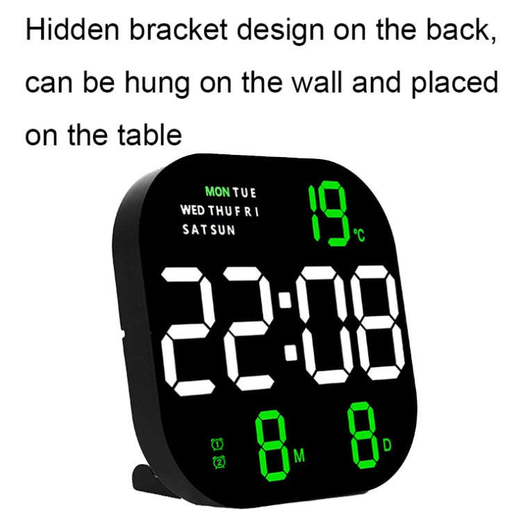 6633 LED Screen Digital Display Timing Desktop Alarm Clock Living Room Hanging Clock(Blue White G...
