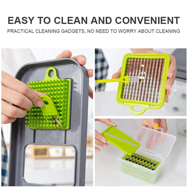 22 in 1 Multifunctional Food Chopper Grater Onion Dicer Veggie Cutter with 13 Stainless Steel Bla...